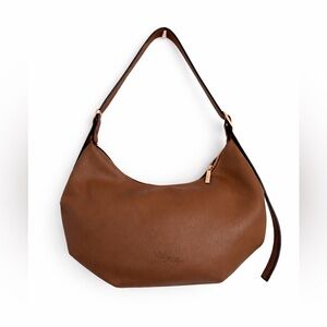 NWT Mali & Lili Brown Vegan Leather Hobo Shoulder Purse with Dust Bag.